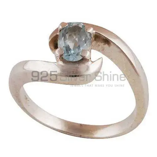Solid 925 Silver Rings In Semi Precious Blue Topaz Gemstone 925SR3430