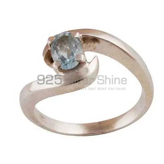 Solid 925 Silver Rings In Semi Precious Blue Topaz Gemstone 925SR3430_0
