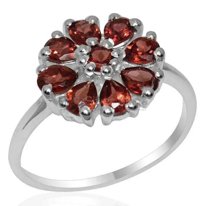 Solid 925 Silver Rings In Semi Precious Garnet Gemstone 925SR2063