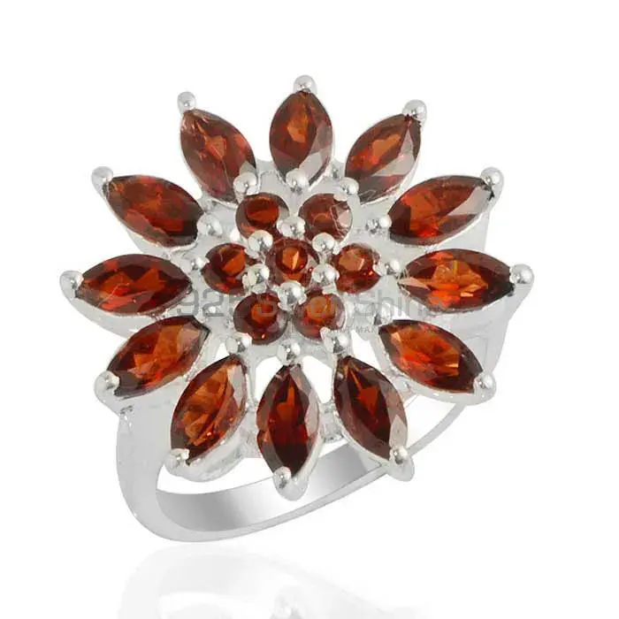 Solid 925 Silver Rings In Semi Precious Garnet Gemstone 925SR2142_0