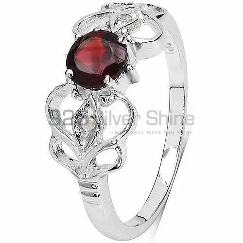 Natural Garnet Sterling Silver Rings Jewelry 925SR3178_0