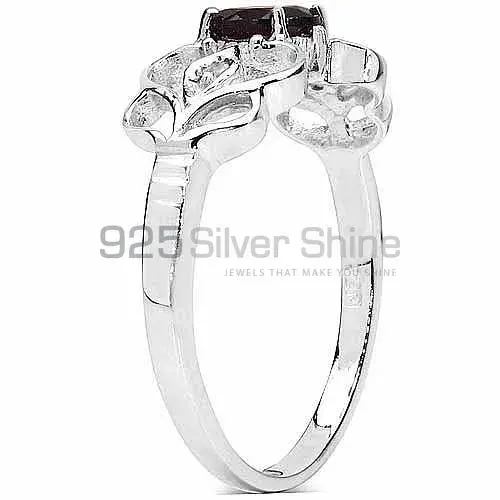 Natural Garnet Sterling Silver Rings Jewelry 925SR3178_1