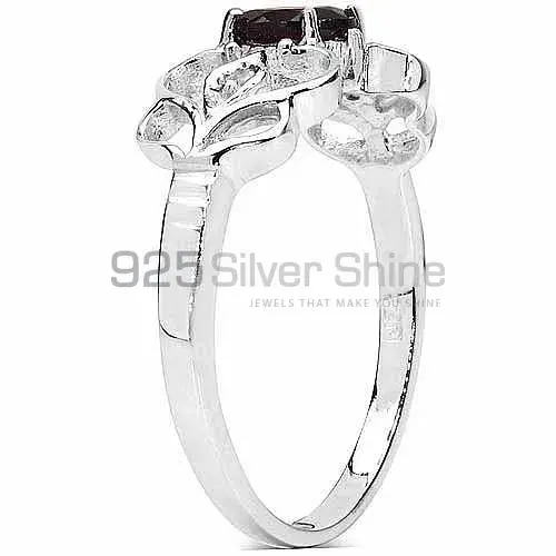 Natural Garnet Sterling Silver Rings Jewelry 925SR3178_2