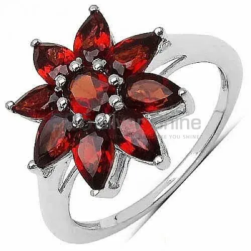 Solid 925 Silver Rings In Semi Precious Garnet Gemstone 925SR3351_0