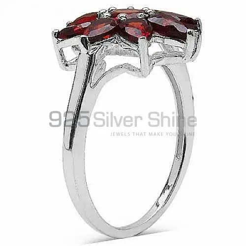 Solid 925 Silver Rings In Semi Precious Garnet Gemstone 925SR3351_0