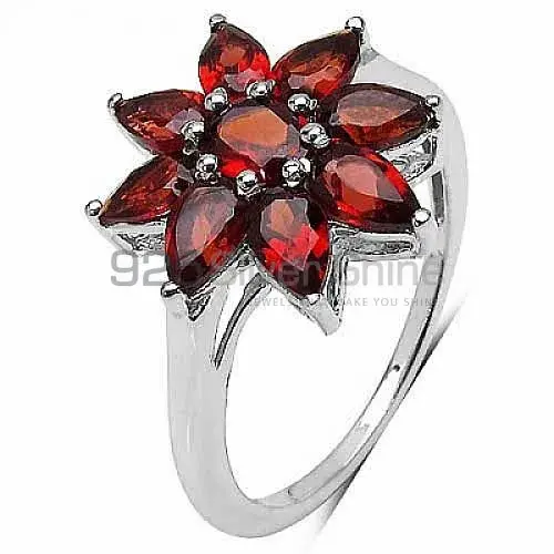 Solid 925 Silver Rings In Semi Precious Garnet Gemstone 925SR3351_1