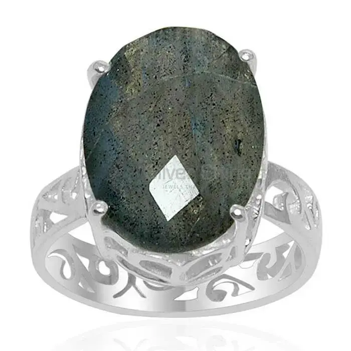 Solid 925 Silver Rings In Semi Precious Labradorite Gemstone 925SR1522