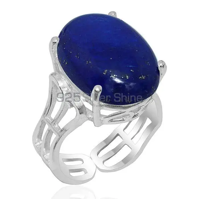 Solid 925 Silver Rings In Semi Precious Lapis Gemstone 925SR1905_0