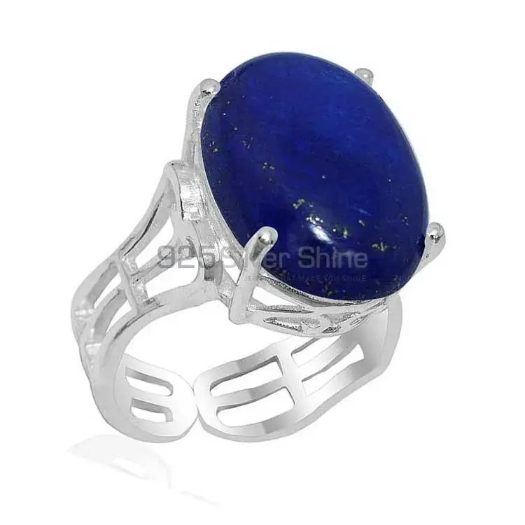 Solid 925 Silver Rings In Semi Precious Lapis Gemstone 925SR1905_1