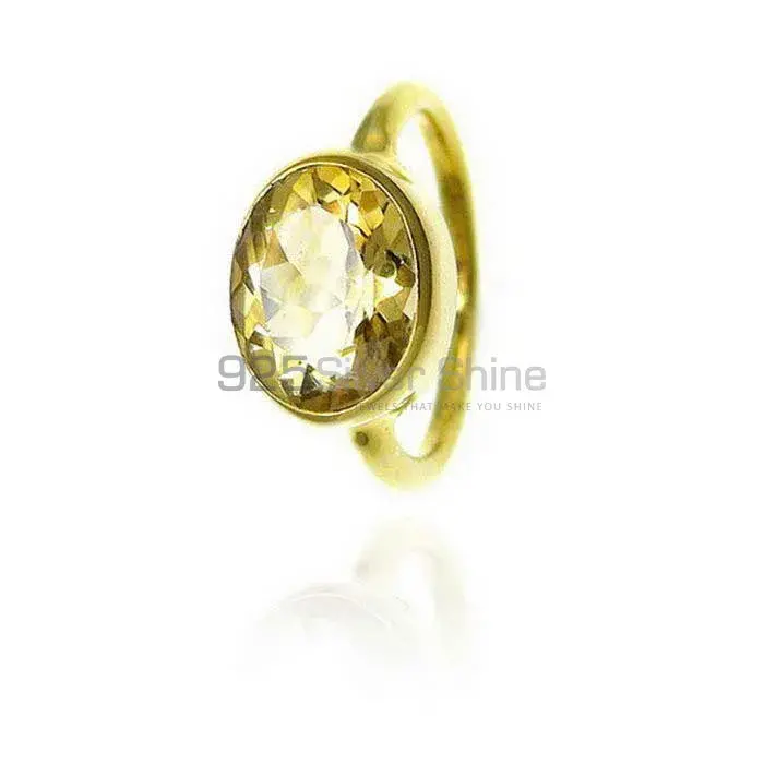 Solid 925 Silver Rings In Semi Precious Lemon Topaz Gemstone 925SR3824