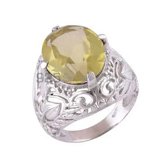 Solid 925 Silver Rings In Semi Precious Lemon Topaz Gemstone 925SR4097_0