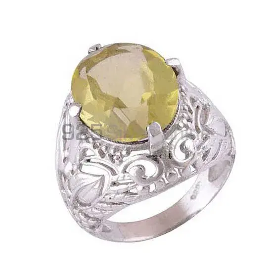Solid 925 Silver Rings In Semi Precious Lemon Topaz Gemstone 925SR4097_1