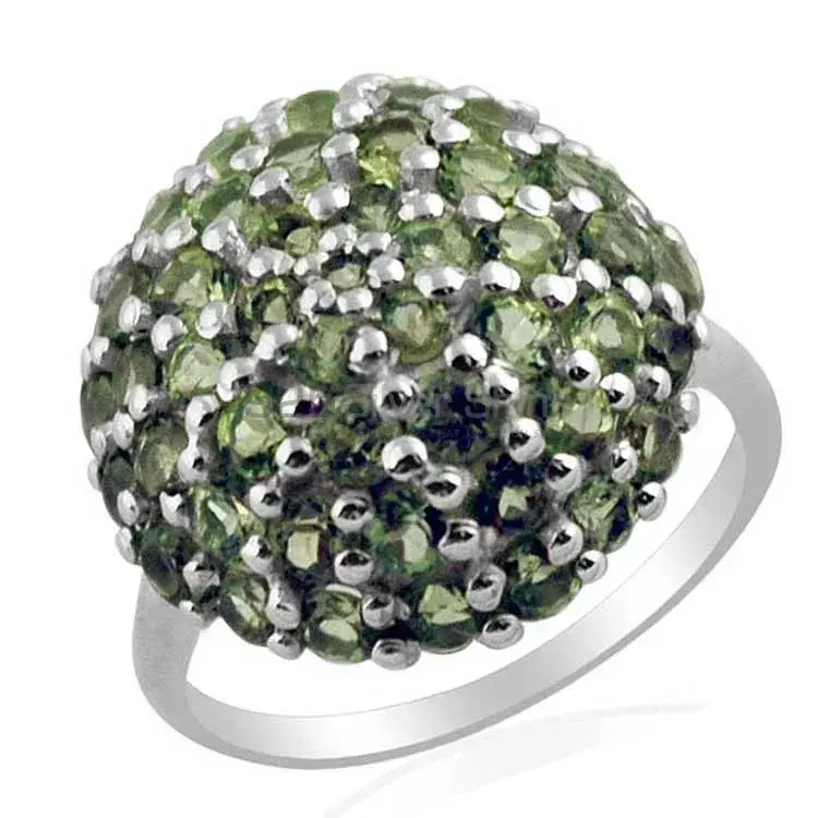 Solid 925 Silver Rings In Semi Precious Peridot Gemstone 925SR1443_1
