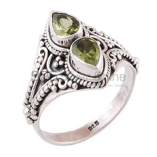 Fine Work Sterling Silver Peridot Rings 925SR3939_0