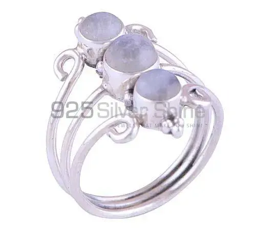 Solid 925 Silver Rings In Semi Precious Rainbow Moonstone 925SR2862