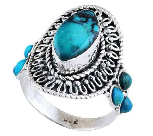 Solid 925 Silver Rings In Semi Precious Turquoise Gemstone 925SR2941_0