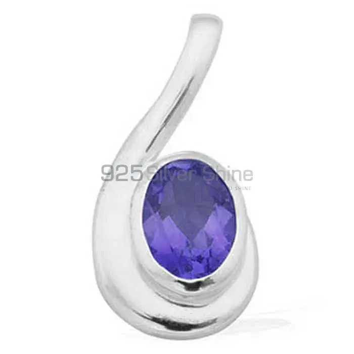 Solid Sterling Silver Top Quality Pendants In Amethyst Gemstone Jewelry 925SP1617
