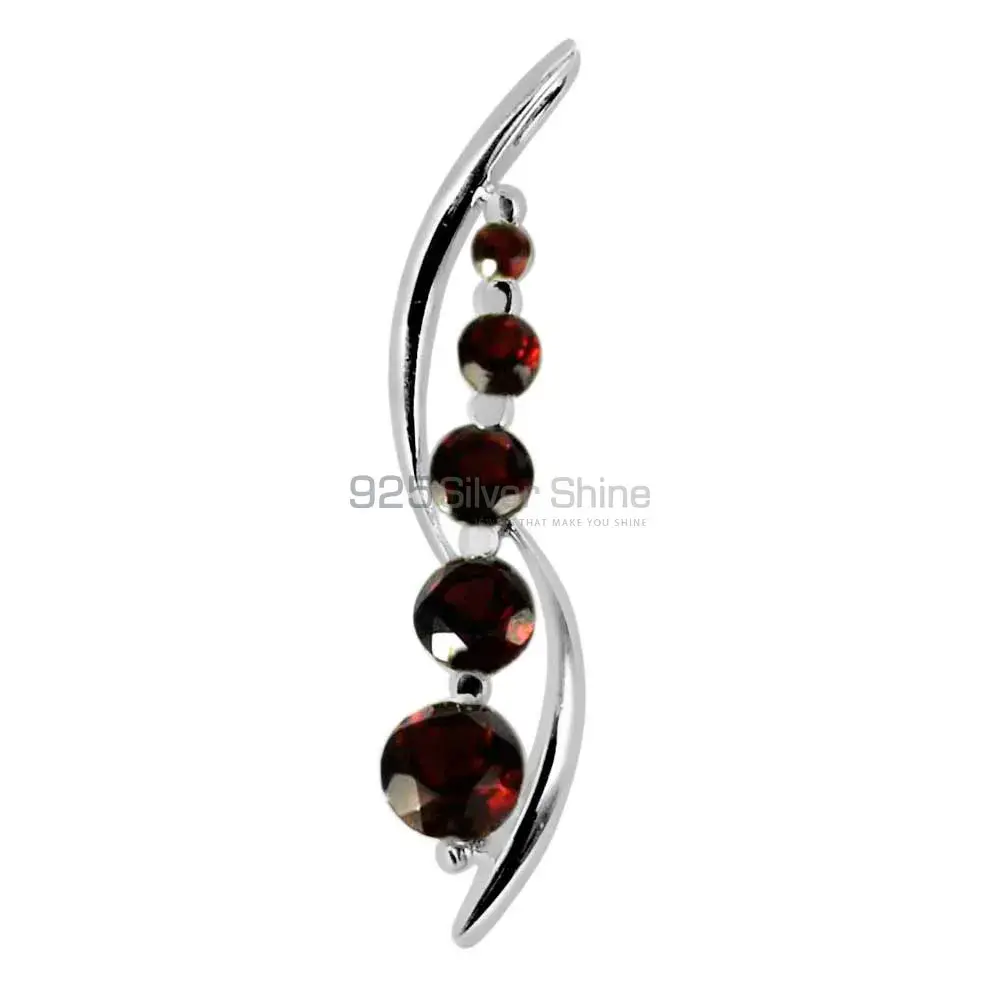 Solid Sterling Silver Top Quality Pendants In Garnet Gemstone Jewelry 925SP261-2_0