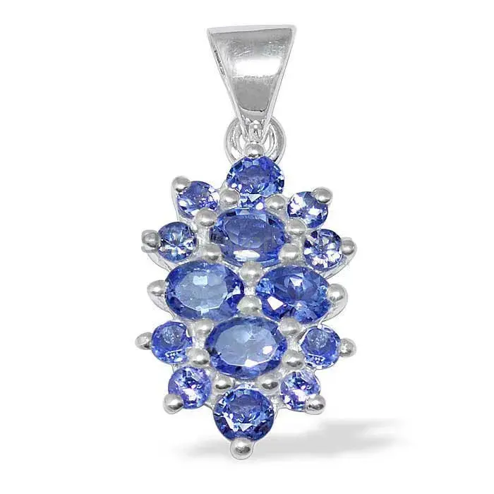 Solid Sterling Silver Pendants In Iolite Gemstone Jewelry 925SP1367_0