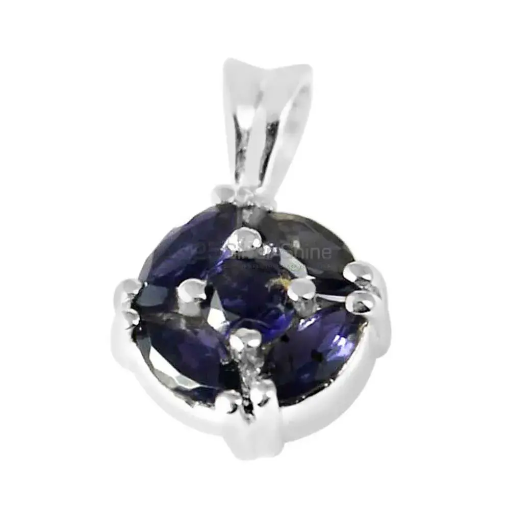 Solid Sterling Silver Pendants In Iolite Gemstone Jewelry 925SP237-4_1