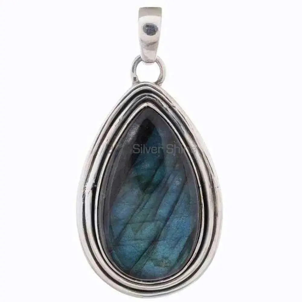 Solid Sterling Silver Pendants In Labradorite Gemstone Jewelry 925SP203_0