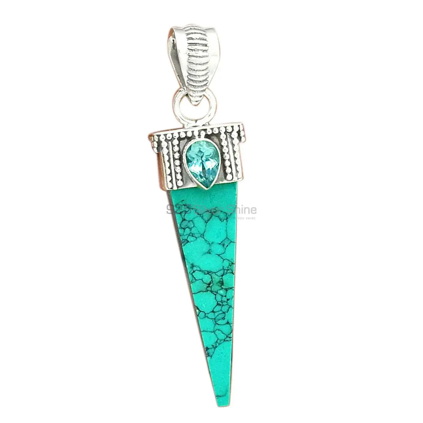 Solid Sterling Silver Pendants In Multi Gemstone Jewelry 925SP34-1_3