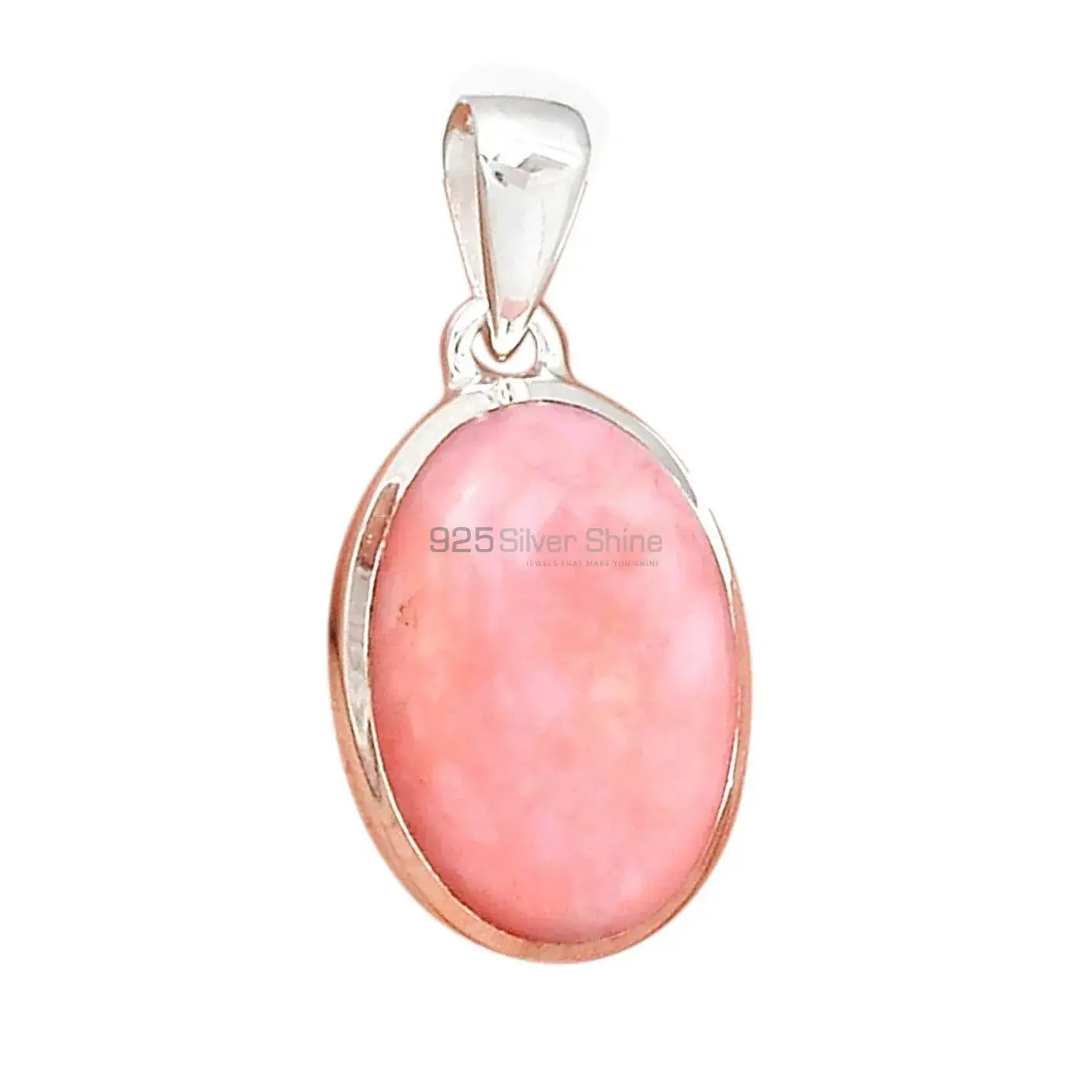 Solid Sterling Silver Top Quality Pendants In Pink Opal Gemstone Jewelry 925SP145_14
