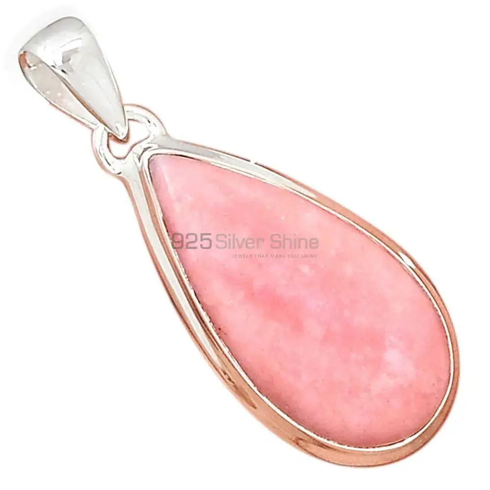 Solid Sterling Silver Top Quality Pendants In Pink Opal Gemstone Jewelry 925SP145_16