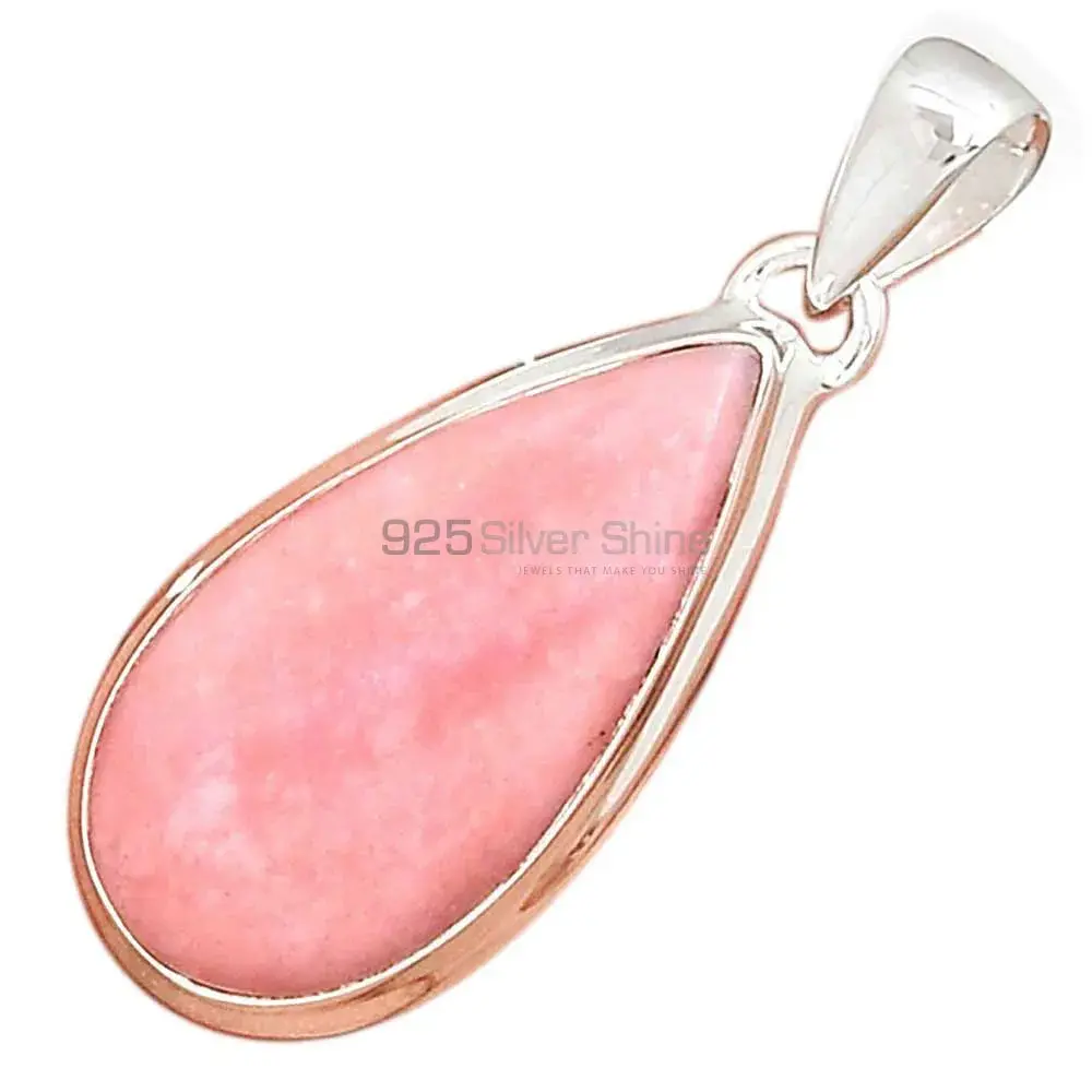 Solid Sterling Silver Top Quality Pendants In Pink Opal Gemstone Jewelry 925SP145_7