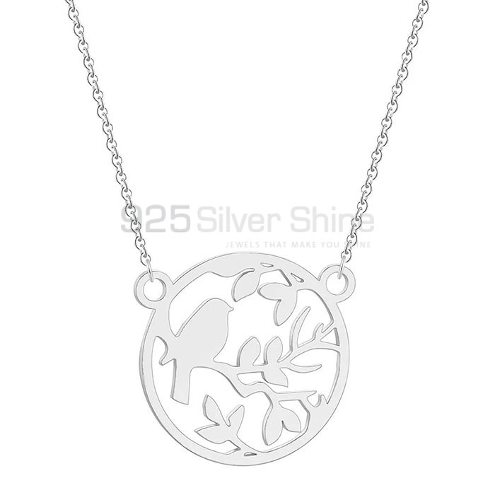 Sparrow Necklace, Animal Minimalist Necklace In 925 Sterling Silver AMN111