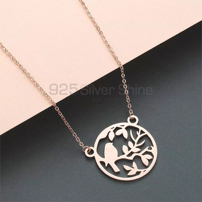 Sparrow Necklace, Animal Minimalist Necklace In 925 Sterling Silver AMN111_1