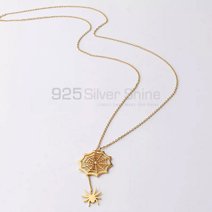 Spider Necklace, Hand Made Animal Minimalist Necklace In 925 Sterling Silver AMN173_0