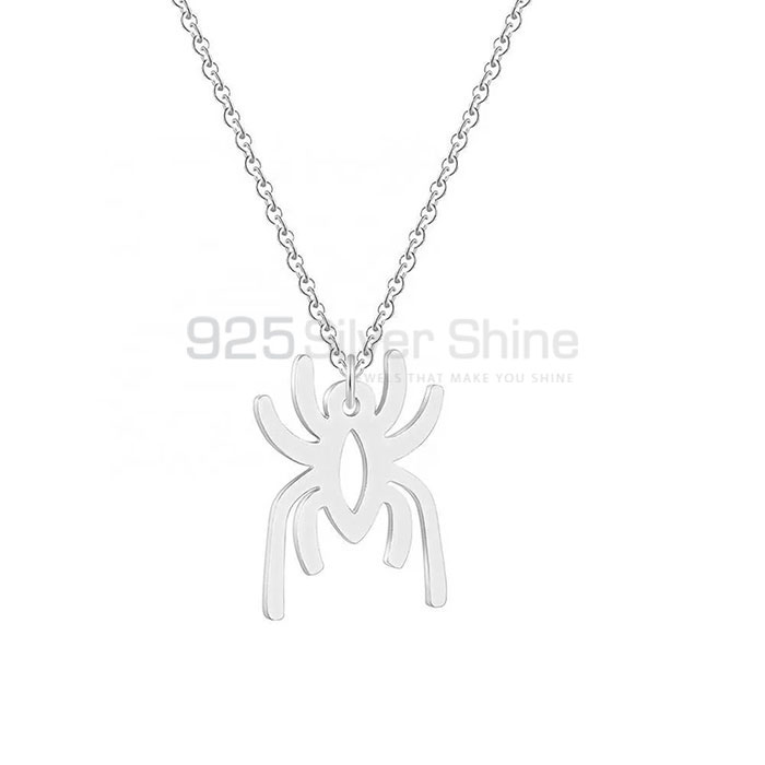 Spider Necklace, Stunning Animal Minimalist Necklace In 925 Sterling Silver AMN227