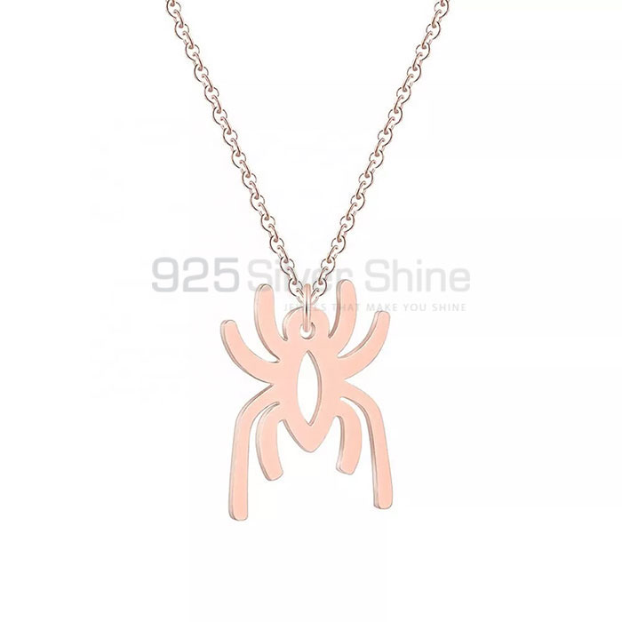 Spider Necklace, Stunning Animal Minimalist Necklace In 925 Sterling Silver AMN227_1