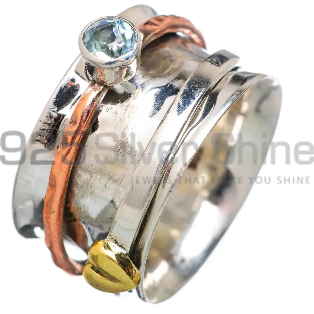 Spinner Rings With Topaz Gemstone Jewelry SMR132