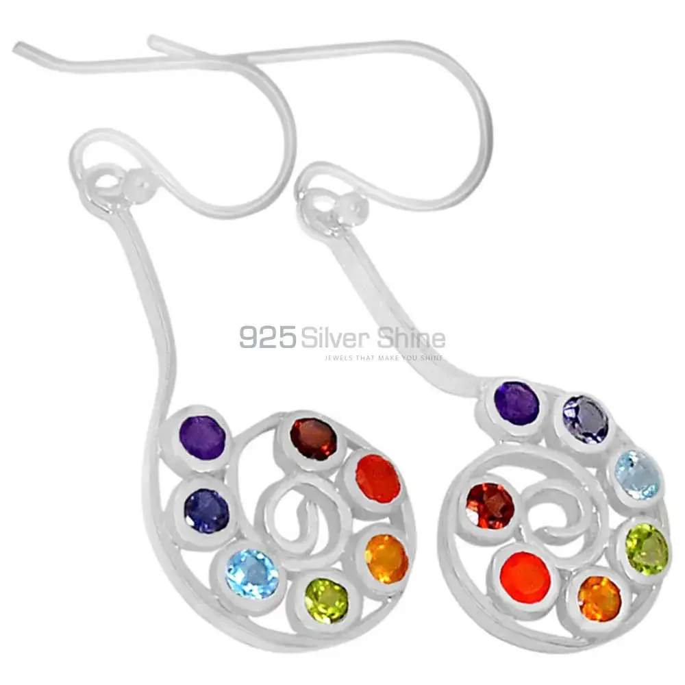 Spiral Of Life Chakra Earring With Sterling Silver Jewelry 925CE01