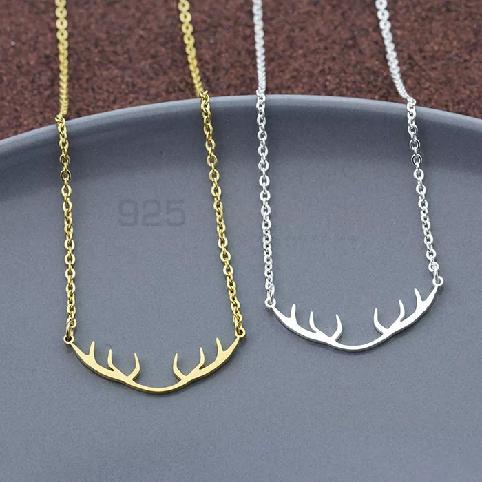 Stag Necklace, Best Selections Animal Minimalist Necklace In 925 Sterling Silver AMN118_1