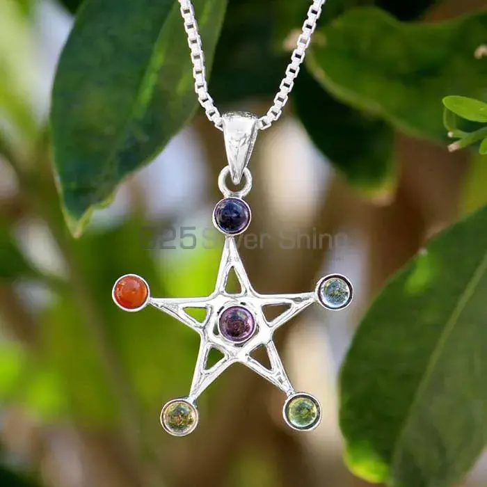 Star Chakra Meditation Pendant With Sterling Silver Jewelry SSCP120