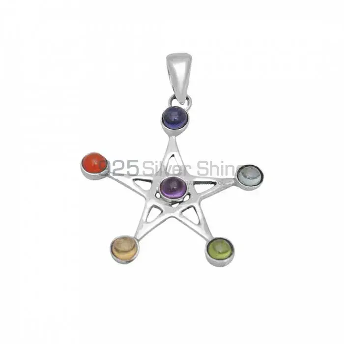 Star Chakra Meditation Pendant With Sterling Silver Jewelry SSCP120_0