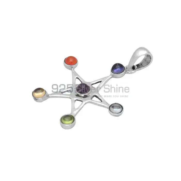 Star Chakra Meditation Pendant With Sterling Silver Jewelry SSCP120_1