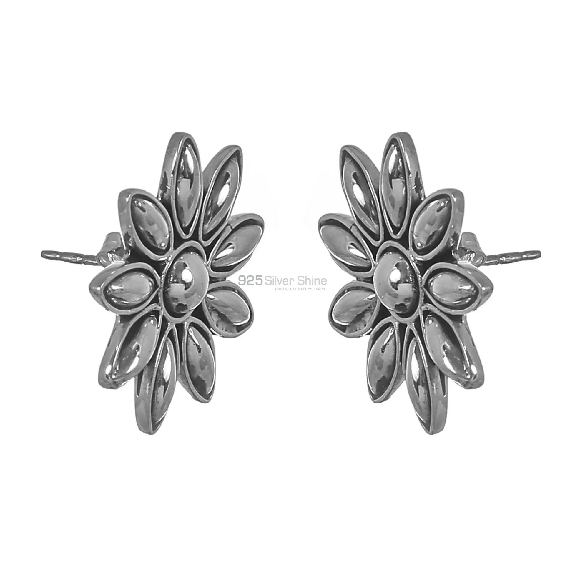 Star Design Handmade Earrings In 925 Sterling Silver 925SE310_0