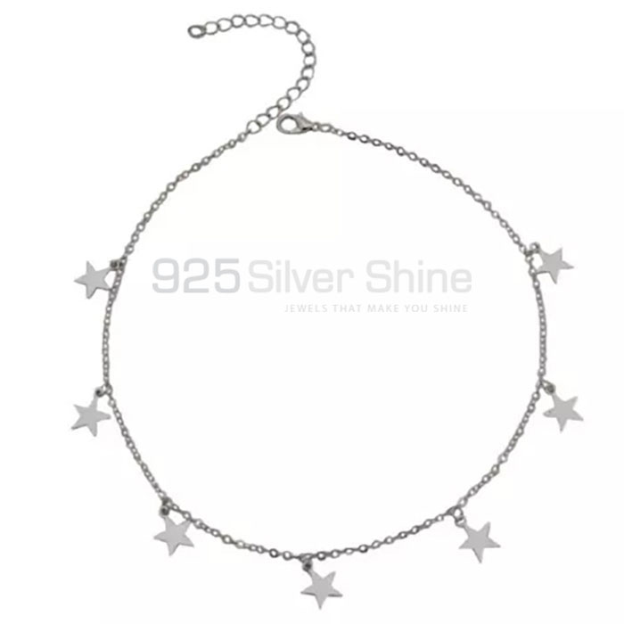 Sterling Silver Chain Necklace With Star Charm For Any Occasion STMN519