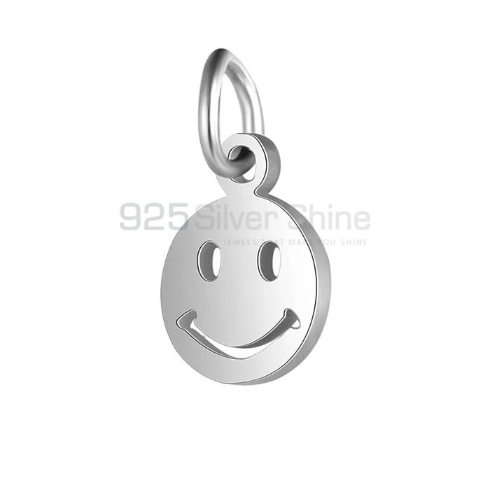 Sterling Silver Face Smiley Charm Pendant In 925 Silver SMMP445