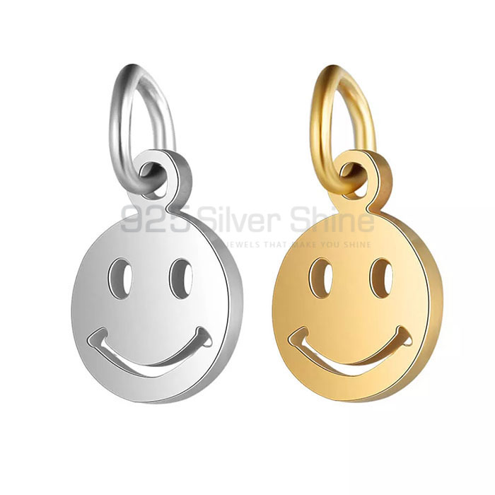 Sterling Silver Face Smiley Charm Pendant In 925 Silver SMMP445_1