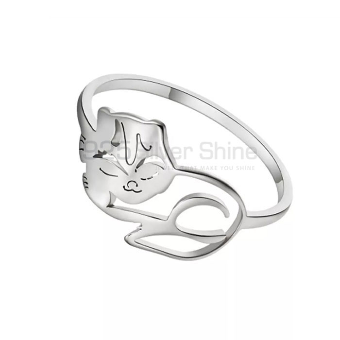Sterling Silver Flower Design Minimalist Ring Jewelry FWMR236