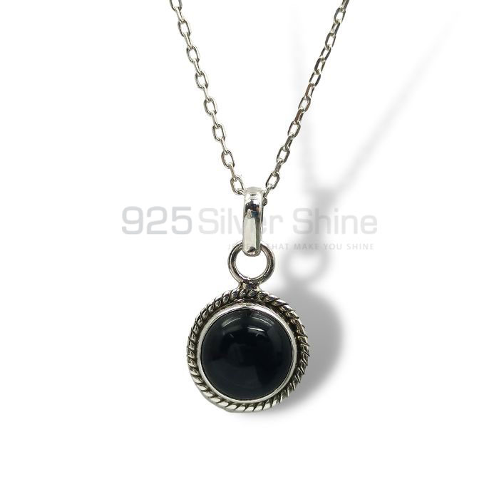 Sterling Silver Handmade Pendant In Black Onyx Gemstone 925NSP09