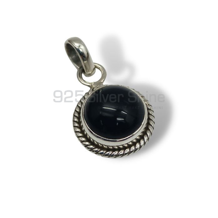 Sterling Silver Handmade Pendant In Black Onyx Gemstone 925NSP09_0