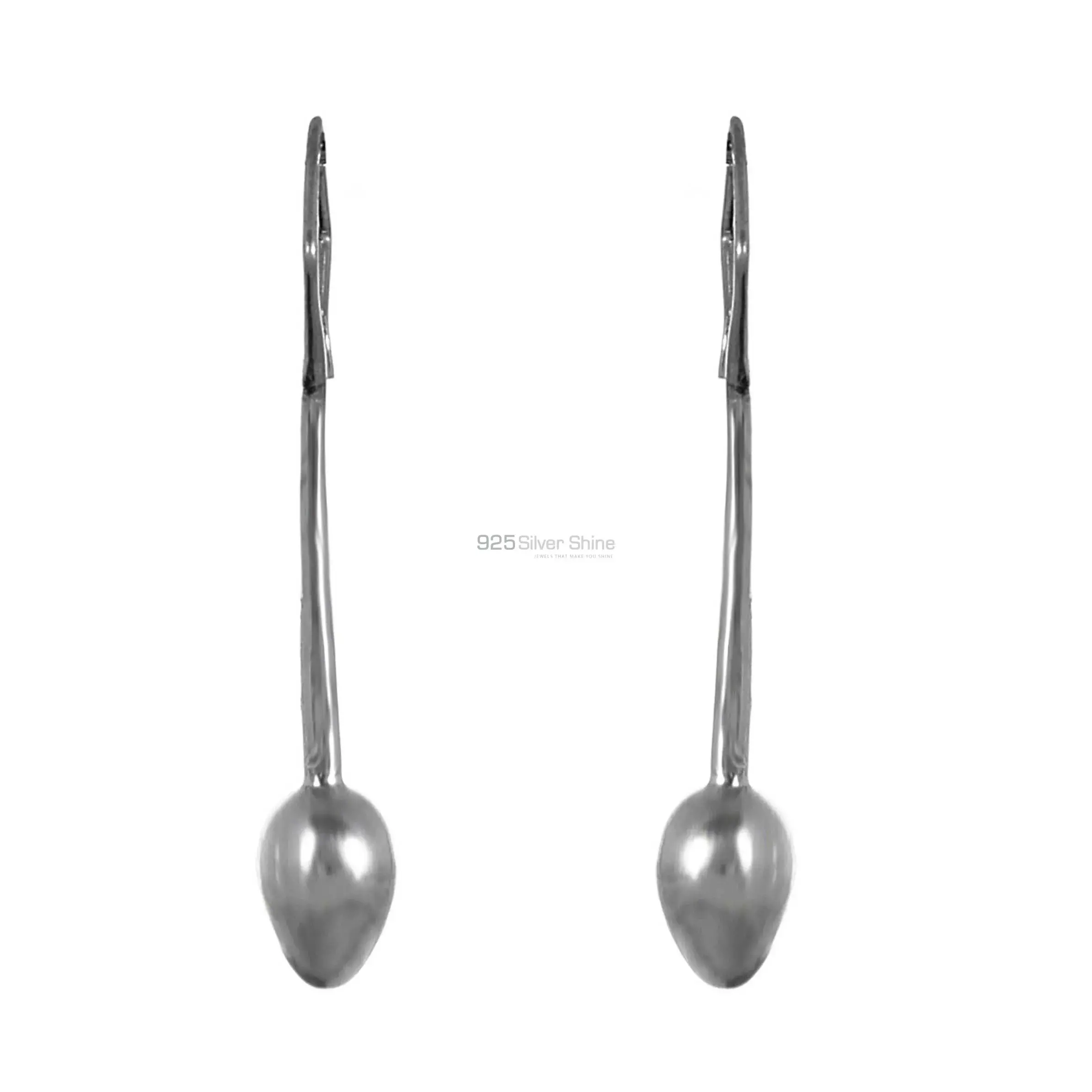 Sterling Silver Handmade Plain Earrings 925SE209_2