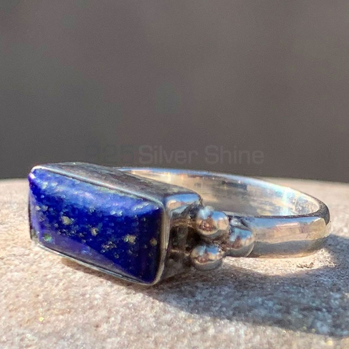 Sterling Silver Handmade Ring With Natural Lapis Lazuli Gemstone SSR171