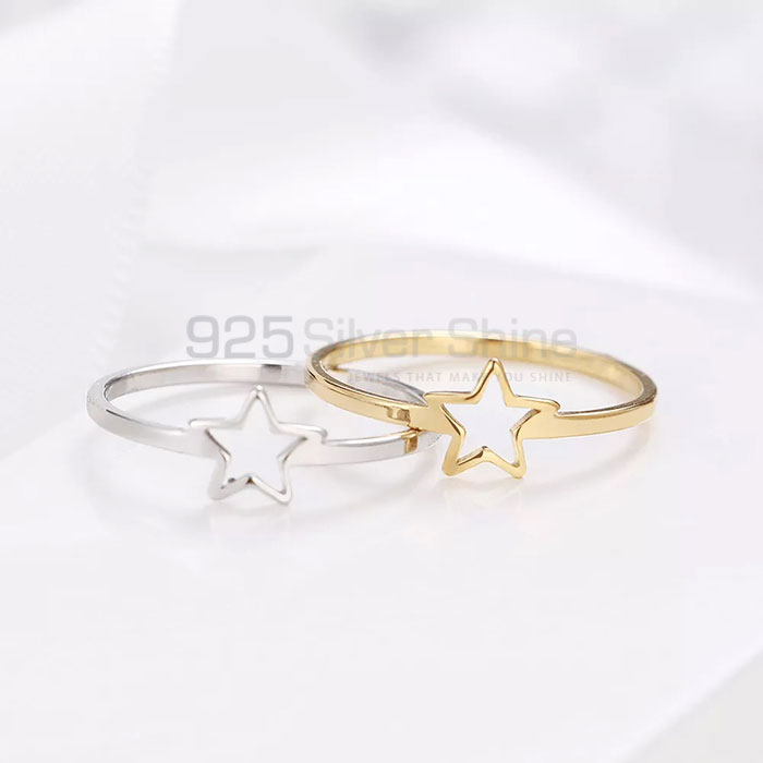 Sterling Silver Light Weight Star Looking Ring STMR538_1